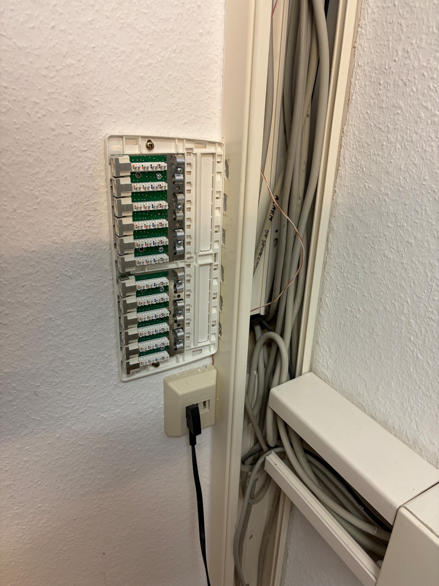 Ausgangszustand der Netzwerkverkabelung